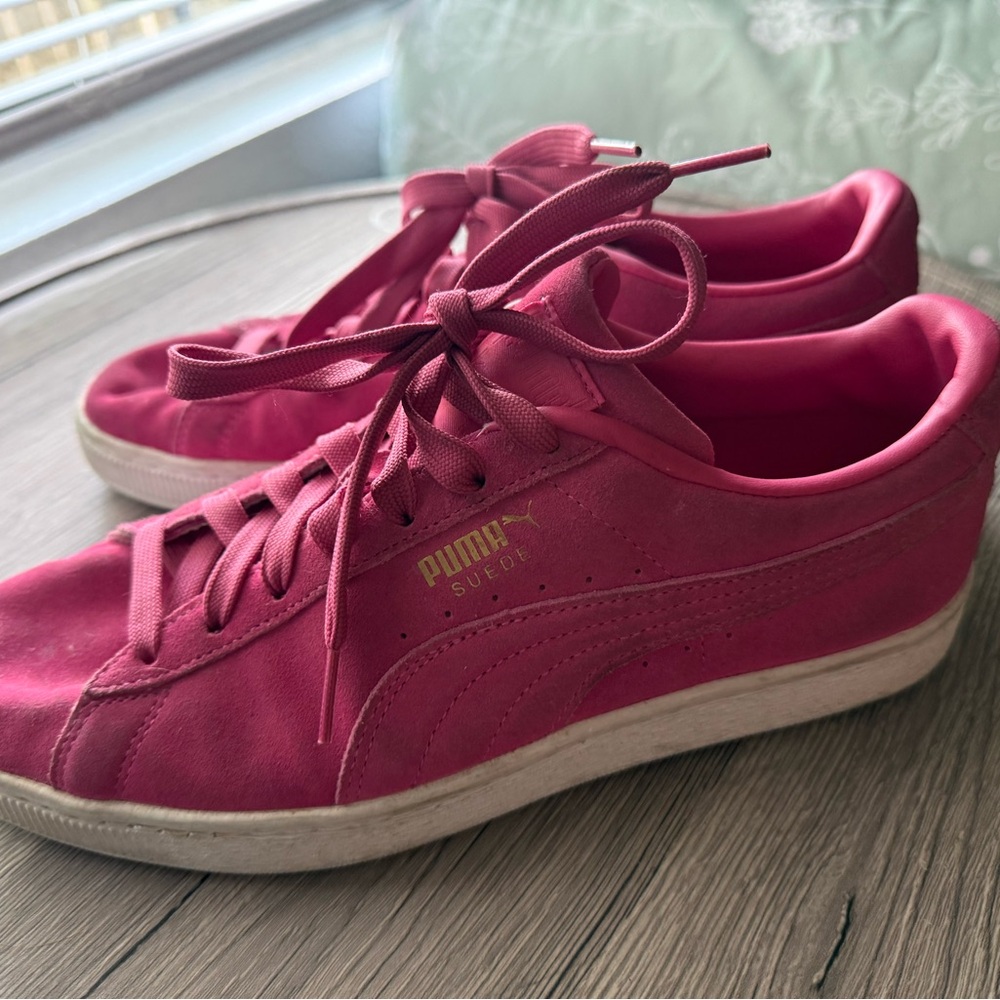 Puma Suede Pink Sneakers Women’s | Hot Pink Casual Shoes Retro Y2K